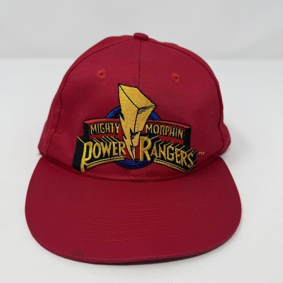 HDA Accessories Other - Vintage Mighty Morphin Power Rangers Hat Cap Snap Back Red Youth 4-7X Logo 90s